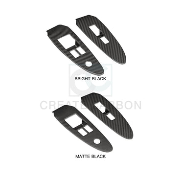 Create Carbon Dry Carbon Fiber Interior Door Window Lift Switch Panel Cover for Nissan Z RZ34