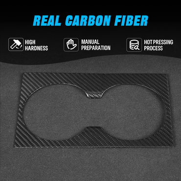 Create Carbon Dry Carbon Fiber Cup Holder Slot Cover for Tesla Model Y Juniper 2025-2026+
