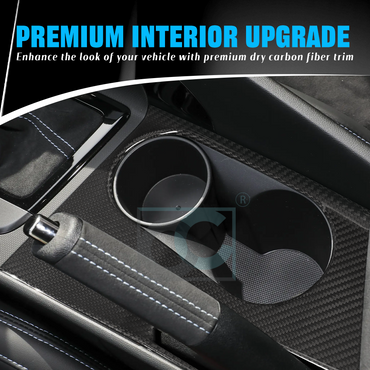 CreateCarbon Dry Carbon Fiber Cup Holder Panel Cover for Hyundai Elantra N 2022+ (LHD)