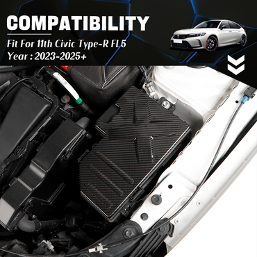 Dry Carbon Fiber Rear Exhaust Upper Trim Cover for Honda Civic Type R FL5 (2023+)