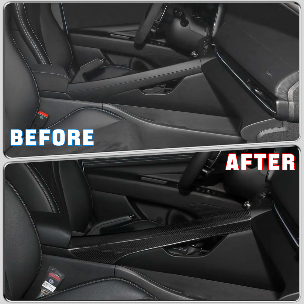 Real Dry Carbon Fiber Center Console Side Trim 2PCS for Hyundai Elantra N 2022+ (LHD) Interior Upgrade