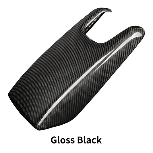 Carbon fiber center console armrest box cover installed in 11th Gen Honda Civic Type R FL5