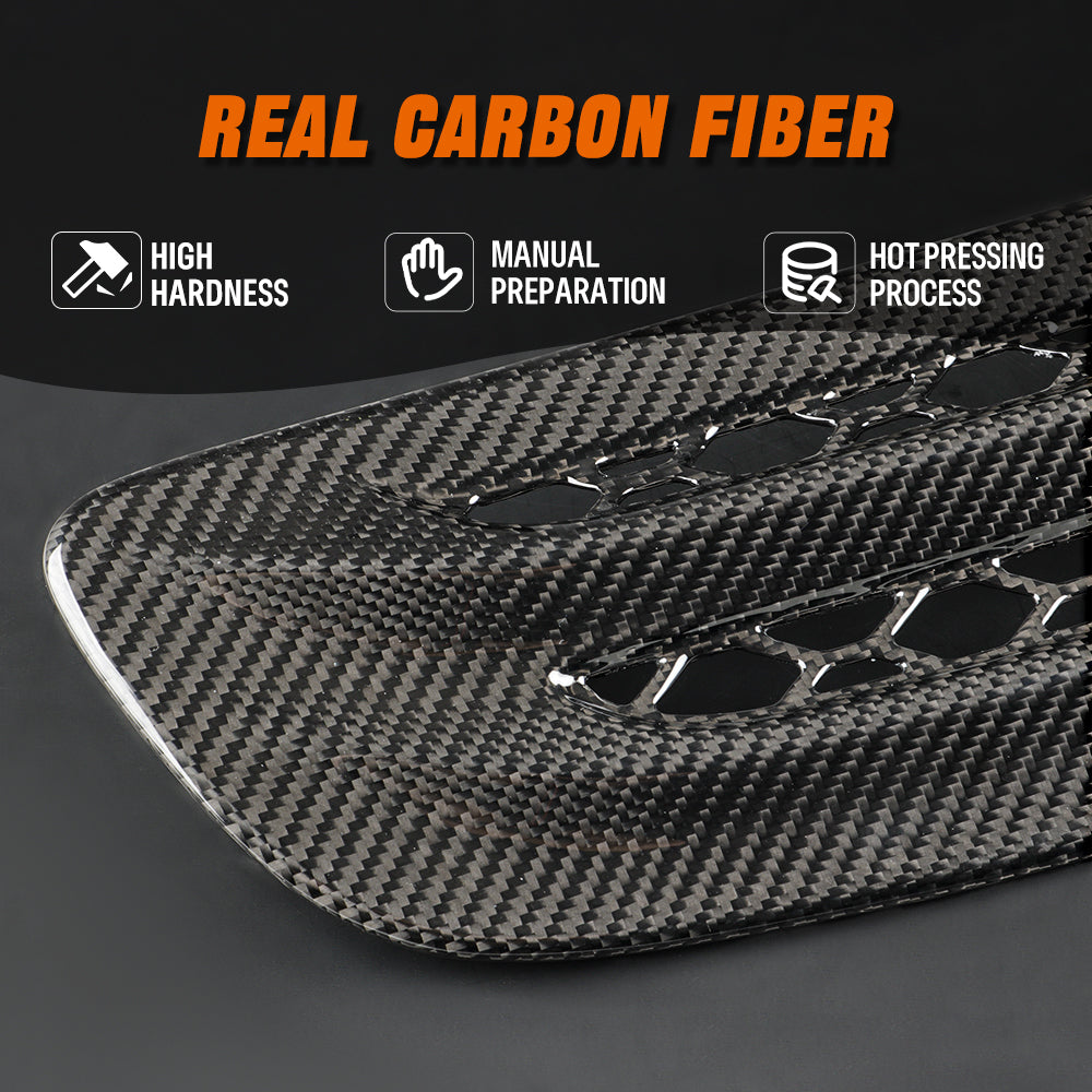 Honda Civic Type R FL5 carbon fiber hood scoop cover close-up