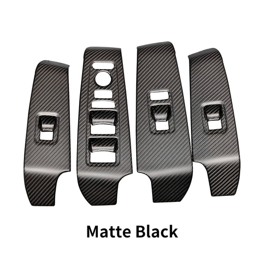 Dry Carbon Fiber Window Switch Panel Covers - 11th Gen Civic Hatchback & Type R FL5 (2023+)