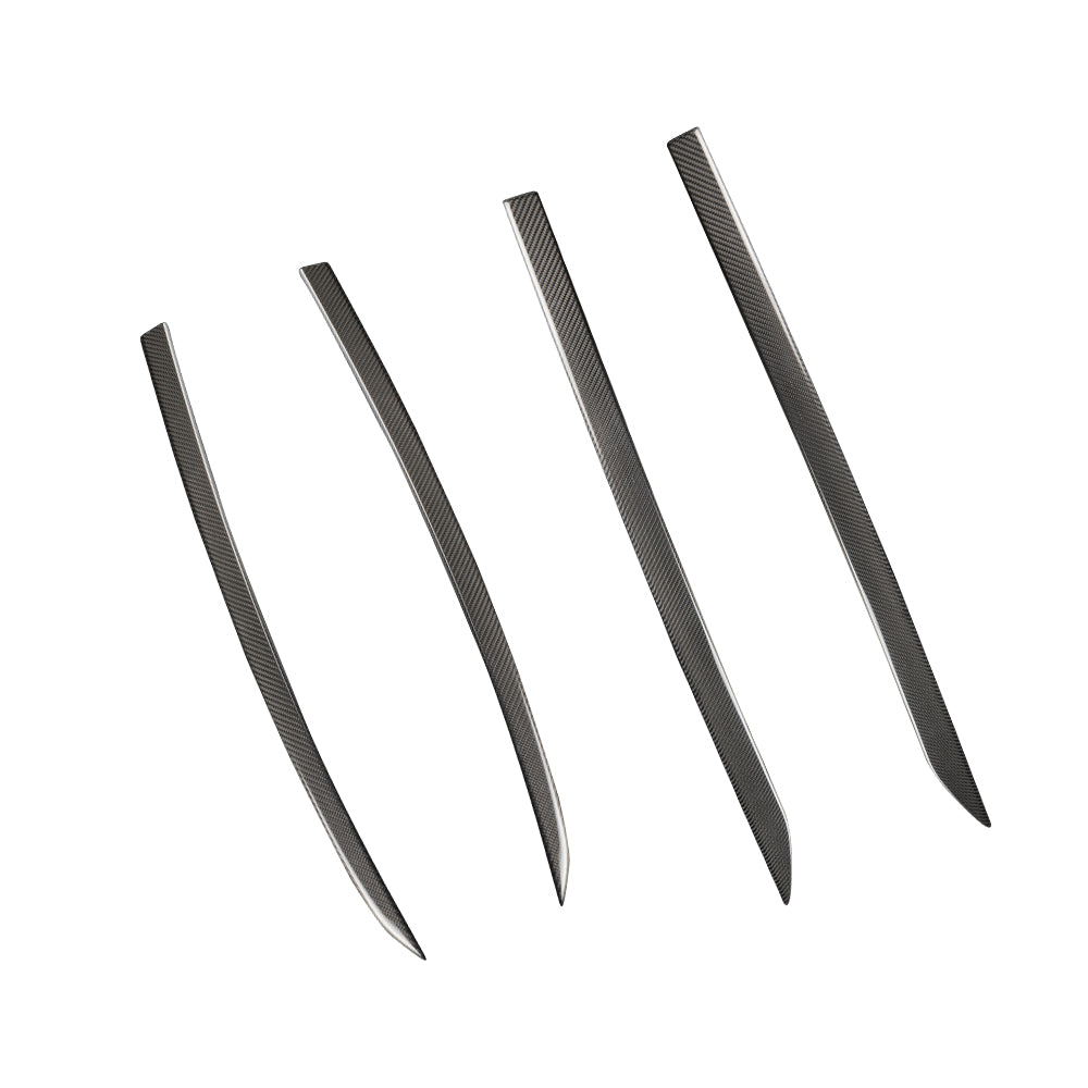 Dryvon 4PCS Dry Carbon Fiber Window Molding Frame Trim Cover for Nissan Z 400Z RZ34 Fairlady Z (2023–2026+)