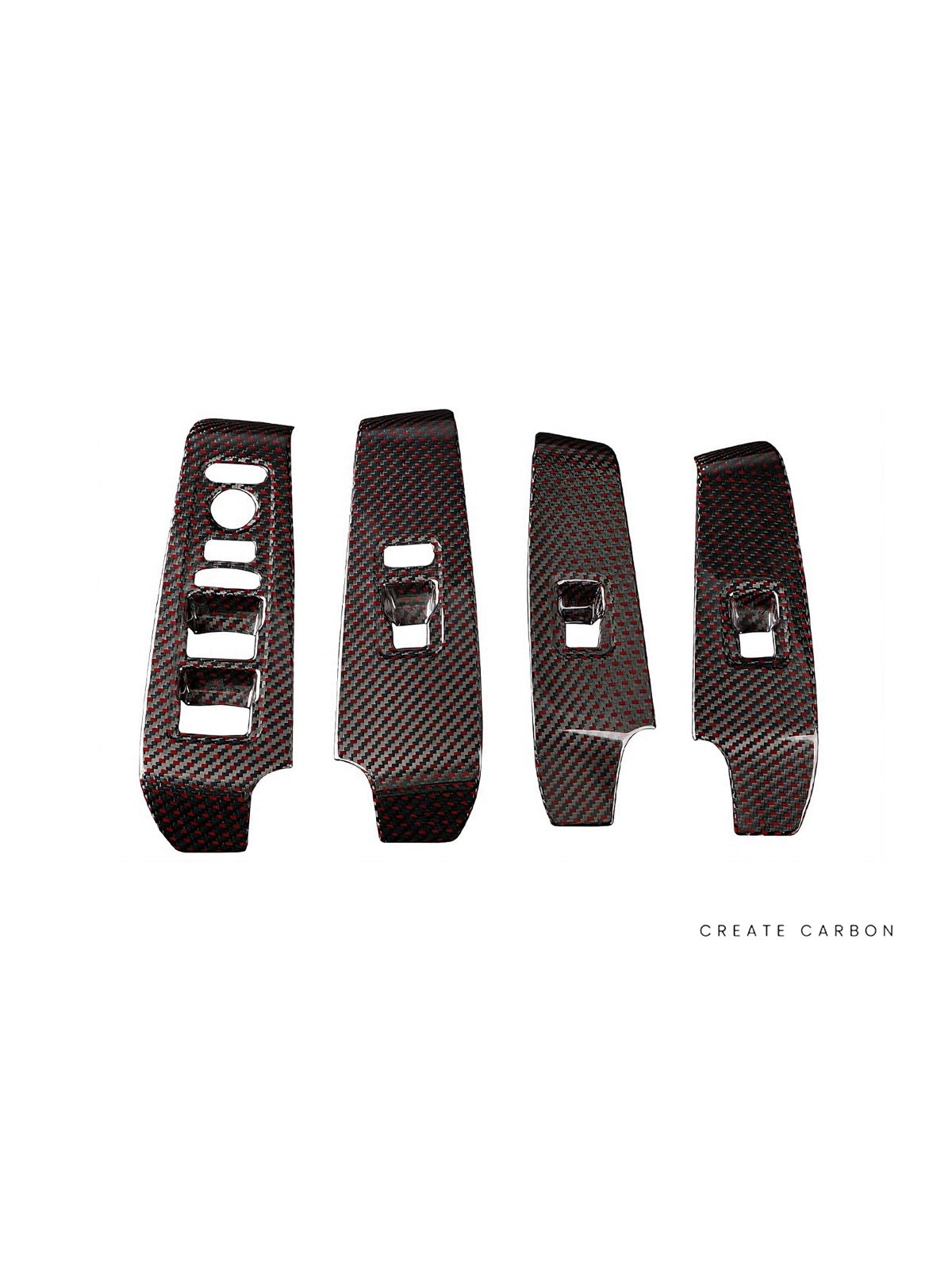Window Switch Panel Covers, 4-Piece Set for Honda Civic Type R FL5, additional product view 2