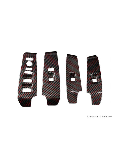 Window Switch Panel Covers, 4-Piece Set for Honda Civic Type R FL5, additional product view 2