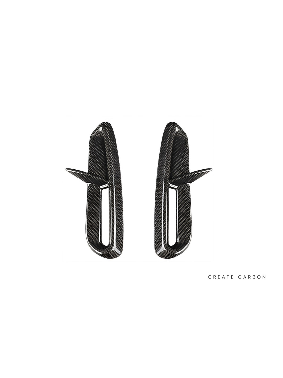 Rear Bumper Diffuser Spoilers, 2-Piece Set for Honda Civic Type R FL5 in dry carbon fiber