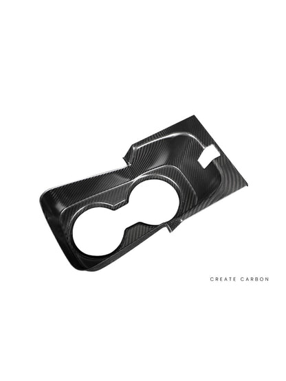 Front Cup Holder Cover for Honda Civic Type R FL5 in dry carbon fiber