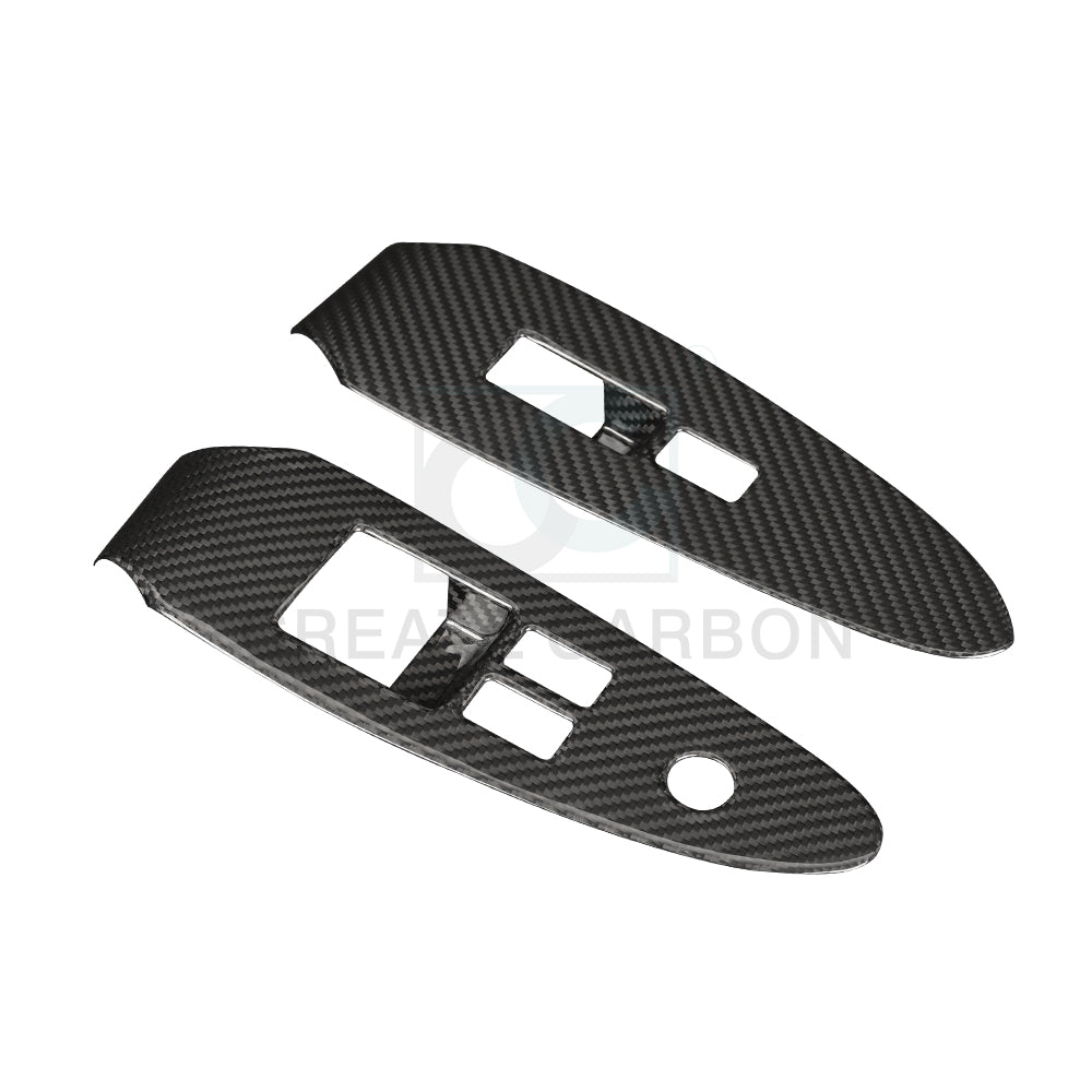 Create Carbon Dry Carbon Fiber Interior Door Window Lift Switch Panel Cover for Nissan Z RZ34