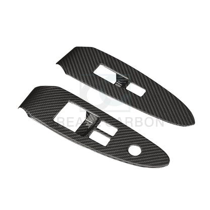 Create Carbon Dry Carbon Fiber Interior Door Window Lift Switch Panel Cover for Nissan Z RZ34