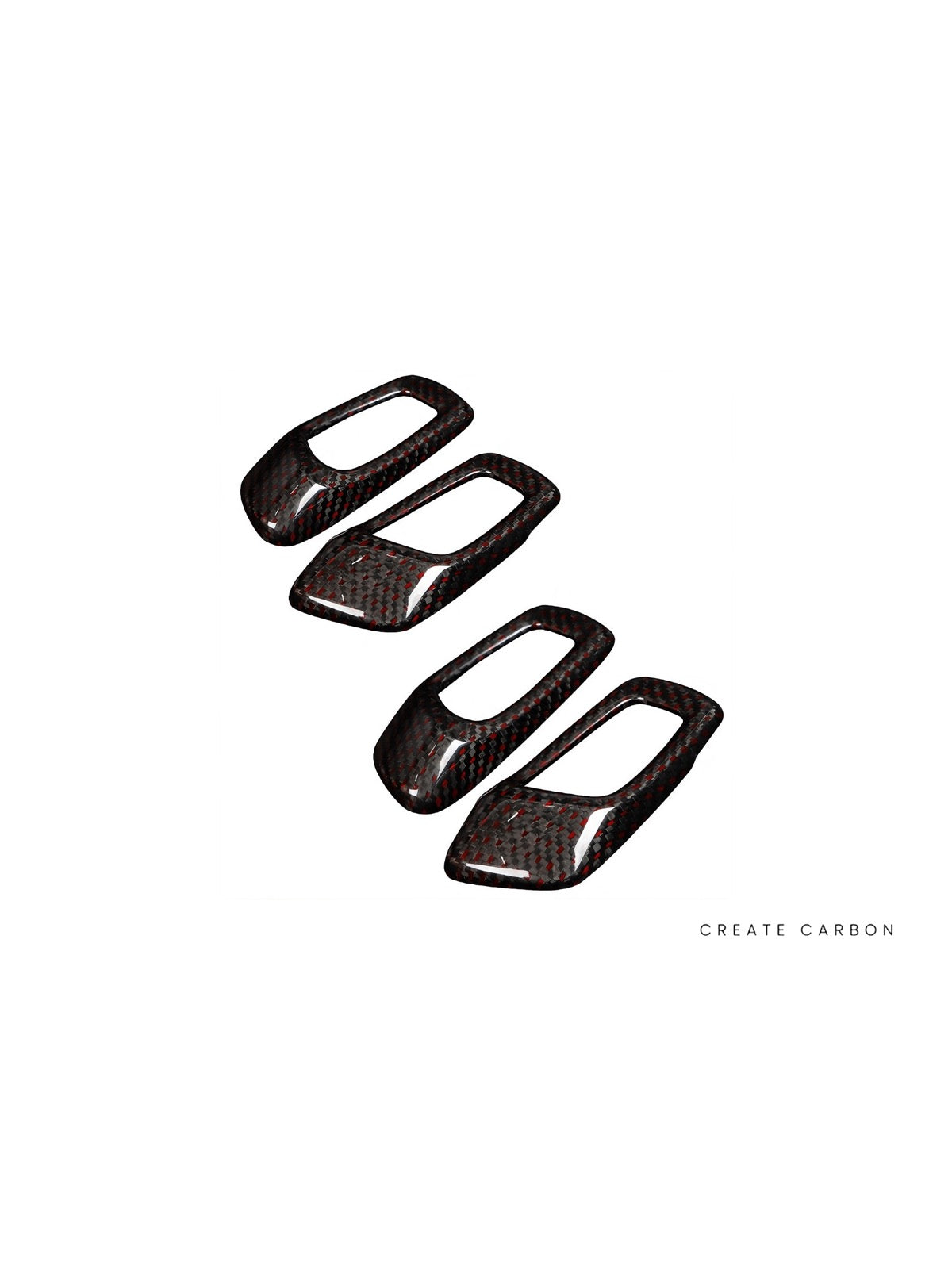 Inner Door Handle Covers, 4-Piece Set for Honda Civic Type R FL5, additional product view 2
