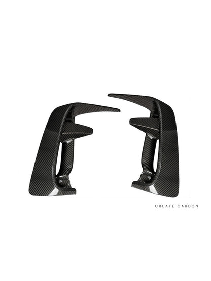 Front Duct Covers, 2-Piece Set for Honda Civic Type R FL5 in dry carbon fiber