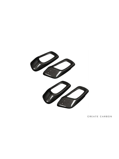 Inner Door Handle Covers, 4-Piece Set for Honda Civic Type R FL5 in dry carbon fiber