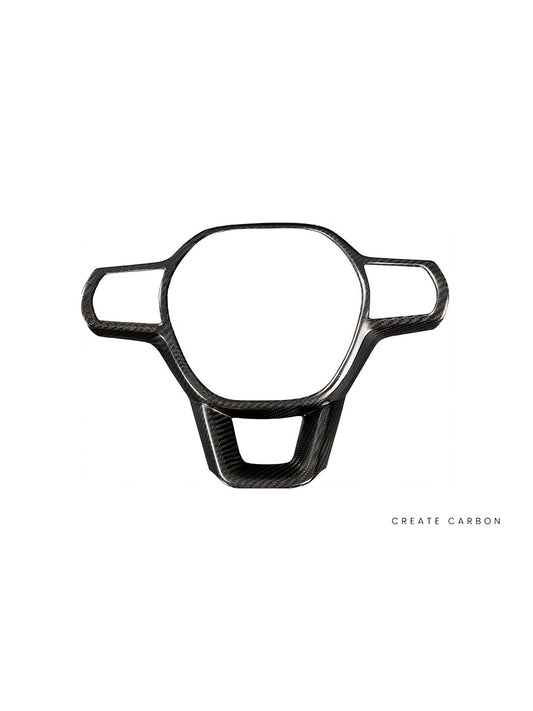 Steering Wheel Trim Cover for Honda Civic Type R FL5 in dry carbon fiber