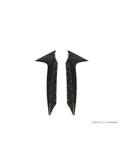 Side Fender Vent Covers for Honda Civic Type R FL5 in dry carbon fiber