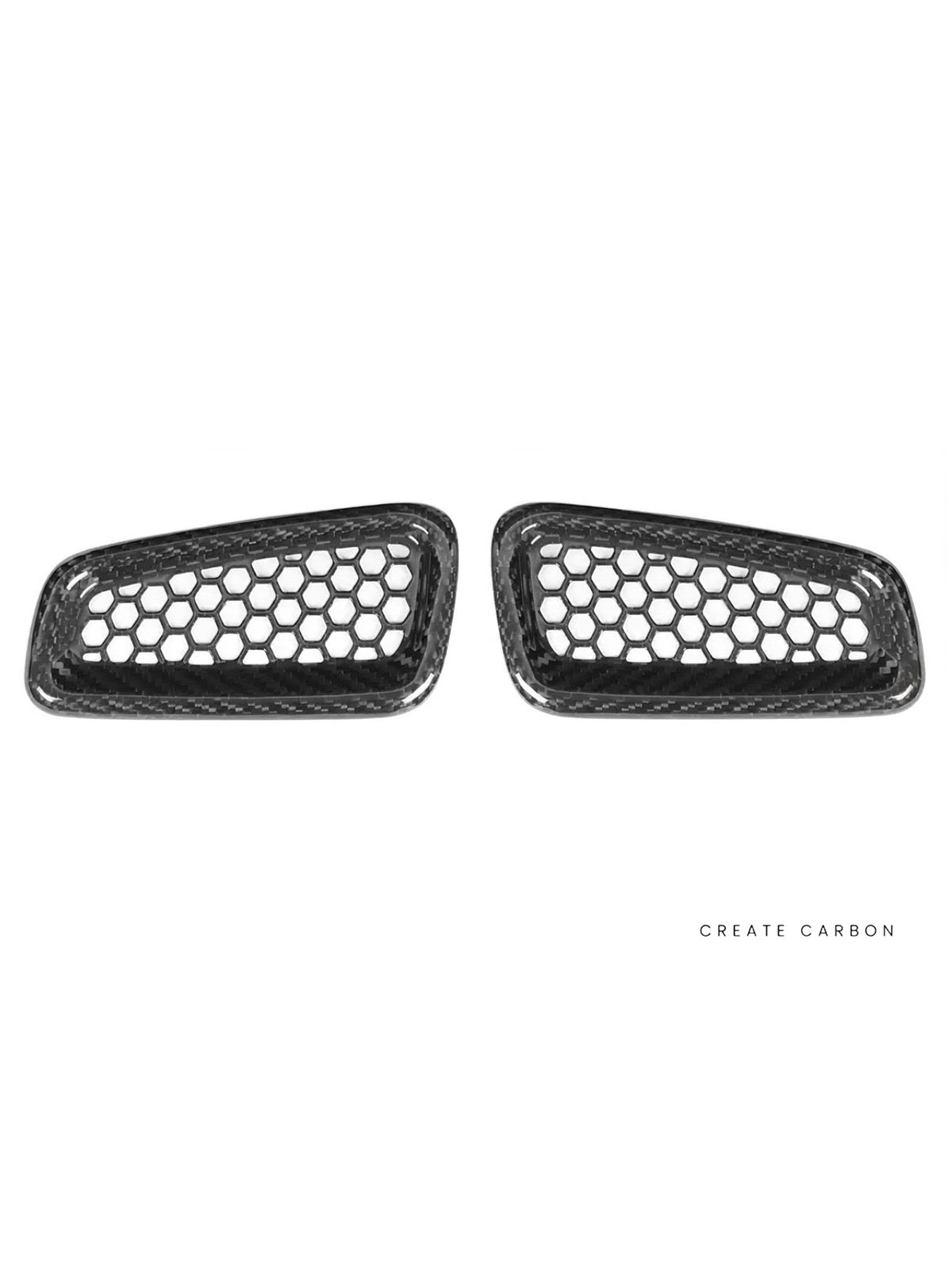 Dash Air Vent Panel Cover for Honda Civic Type R FL5 in dry carbon fiber