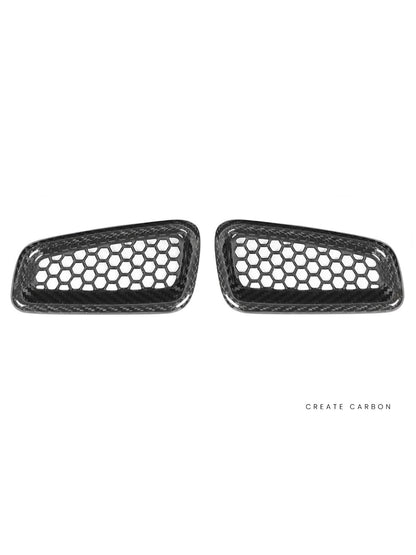 Dash Air Vent Panel Cover for Honda Civic Type R FL5 in dry carbon fiber
