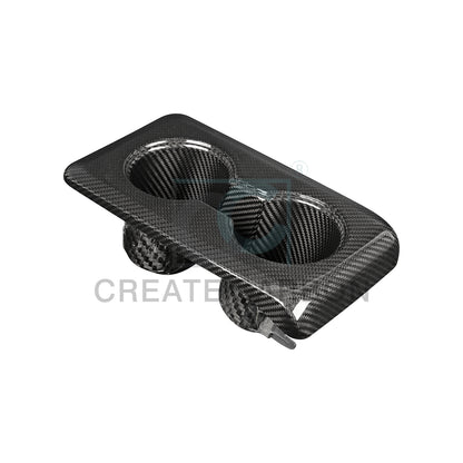 Create Carbon Dry Carbon Fiber Rear Cup Holder Replacement for HONDA CIVIC Type R FL5