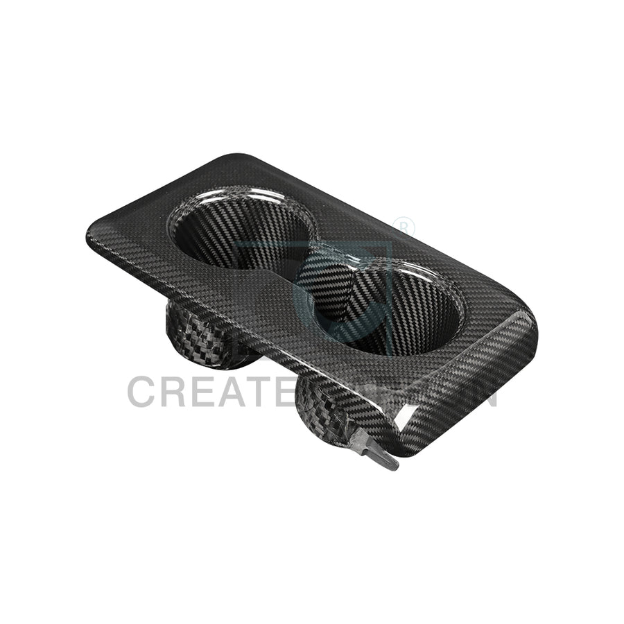 CREATE CARBON | Honda Civic Type R FL5 Rear Cup Holder Replacement – Dry Carbon Fiber