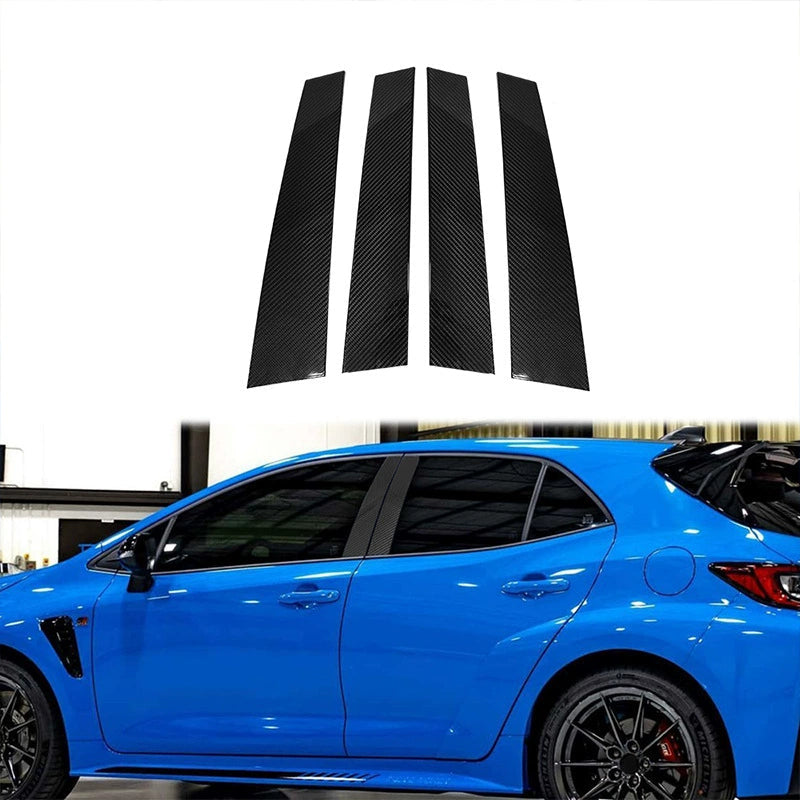 Create Carbon Dry Carbon Fiber B-Pillar Trim for 2023-2025 Toyota Corolla GR | Custom Carbon Fiber Center Pillar Panel