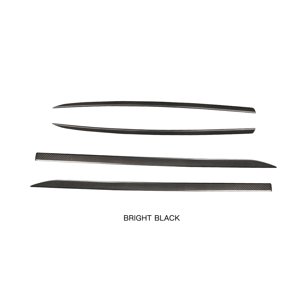 Dryvon 4PCS Dry Carbon Fiber Window Molding Frame Trim Cover for Nissan Z 400Z RZ34 Fairlady Z (2023–2026+)