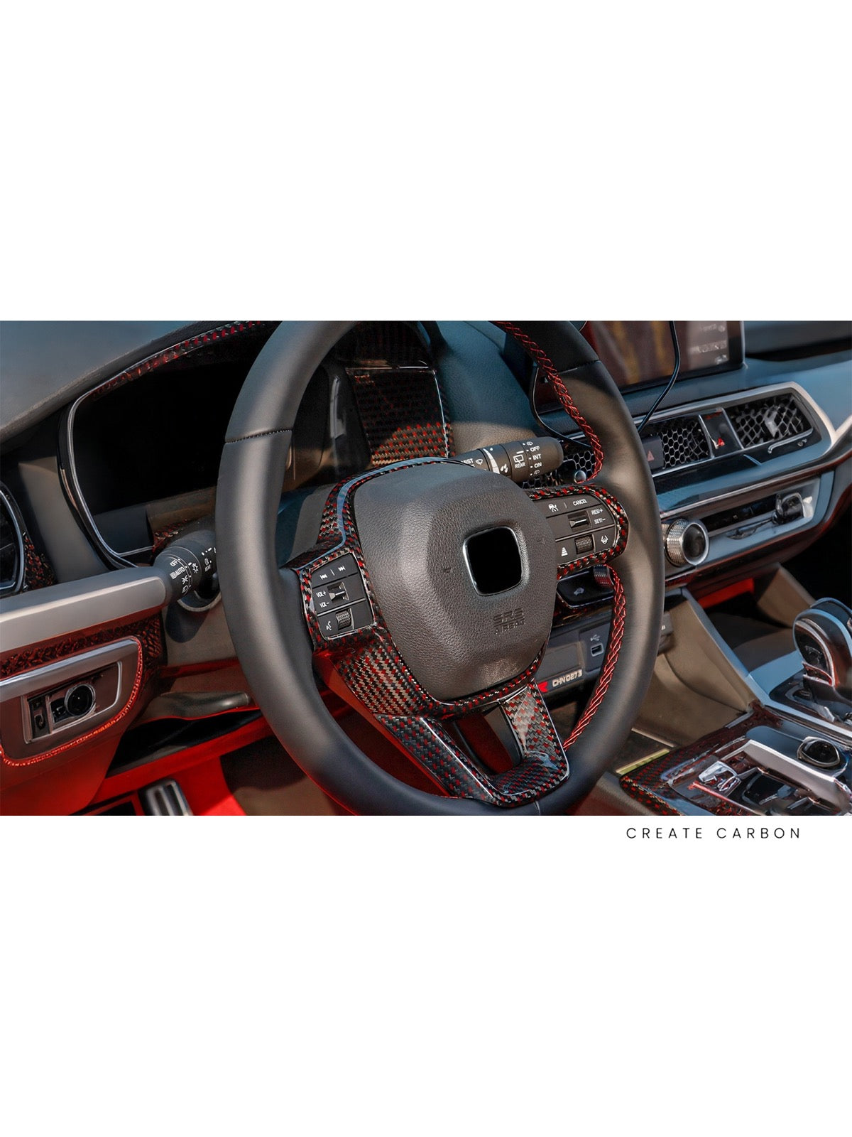 Steering Wheel Trim Cover for Honda Civic Type R FL5, additional product view 3