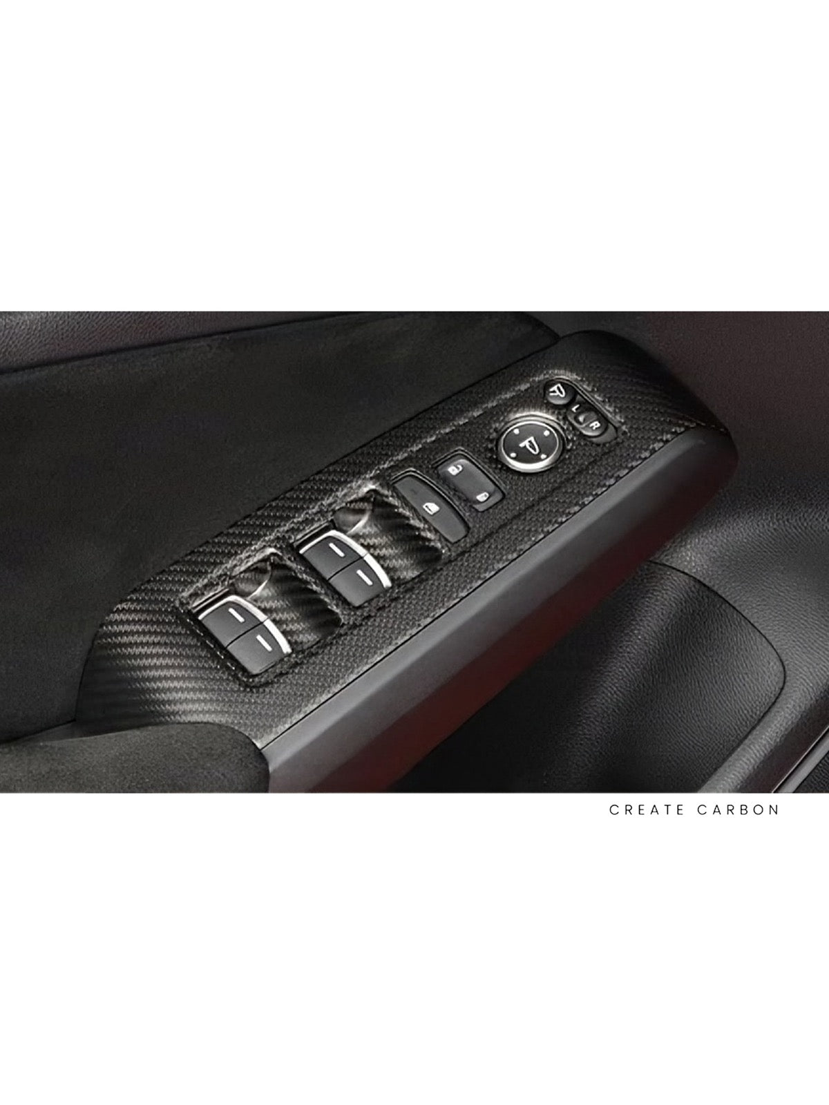 Window Switch Panel Covers, 4-Piece Set for Honda Civic Type R FL5, additional product view 4