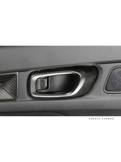 Inner Door Handle Covers, 4-Piece Set for Honda Civic Type R FL5, additional product view 5
