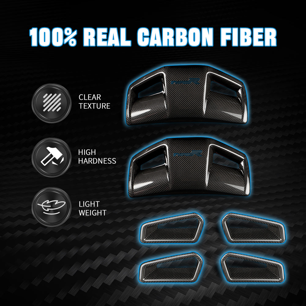 Create Carbon Dry Carbon Fiber Seat Back Trim Covers for Honda Civic 11th Gen & Type R FL5
