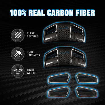 Dry Carbon Fiber Seat Back Covers for Honda Civic 11th Gen Type R FL5