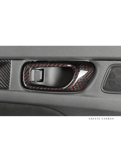 Inner Door Handle Covers, 4-Piece Set for Honda Civic Type R FL5, additional product view 4