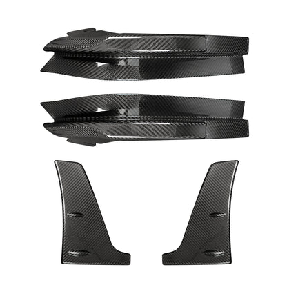 Create Carbon Dry Carbon Fiber Rear Bumper Splitters for HONDA CIVIC Type R FL5 2023-2025+