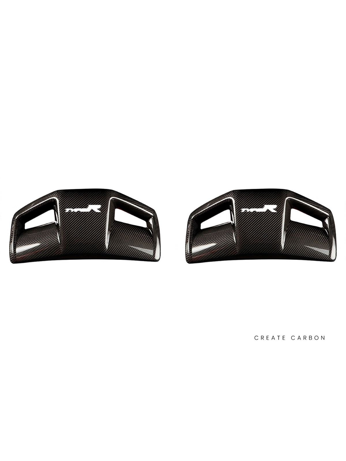 Seat Back Trim Covers for Honda Civic Type R FL5 in dry carbon fiber