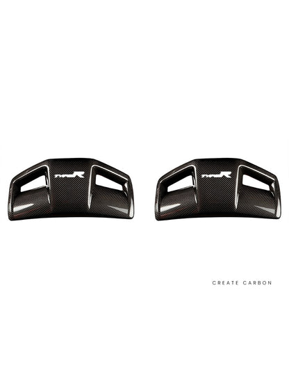 Seat Back Trim Covers for Honda Civic Type R FL5 in dry carbon fiber