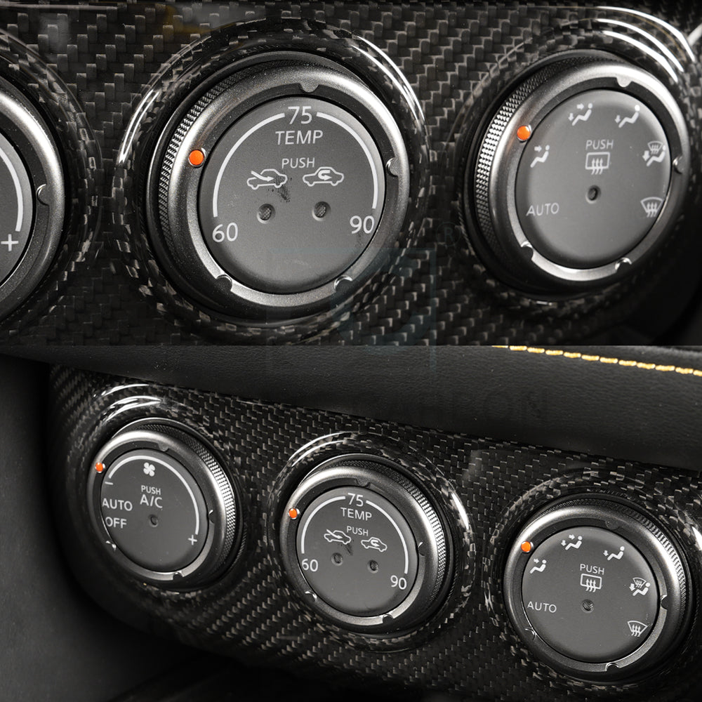 Create Carbon Dry Carbon Fiber AC Climate Control Air Vent Switch Panel Cover for Nissan Z RZ34 400Z Fairlady Z 2023-2026+