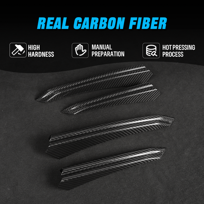 Create Carbon 4PCS Dry Carbon Fiber Fog Light Panel Cover for Hyundai Elantra N 2024–2026 Front Bumper Trim (LHD)