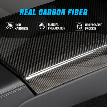 Carbon Fiber Center Console Armrest Cover for Tesla Model 3 (2024+) & Model Y (2025+) | Highland & Juniper