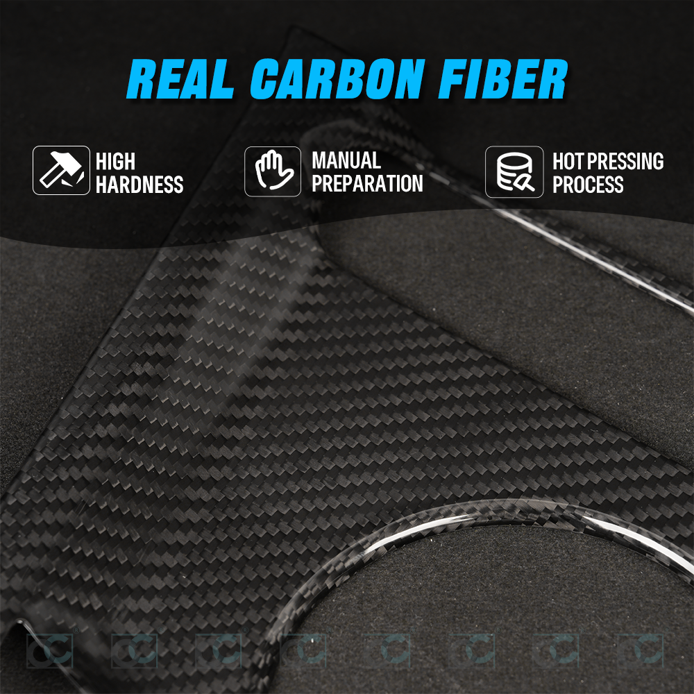 Create Carbon Dry Carbon Fiber Cup Holder Panel Cover for Hyundai Elantra N 2022+ (LHD)