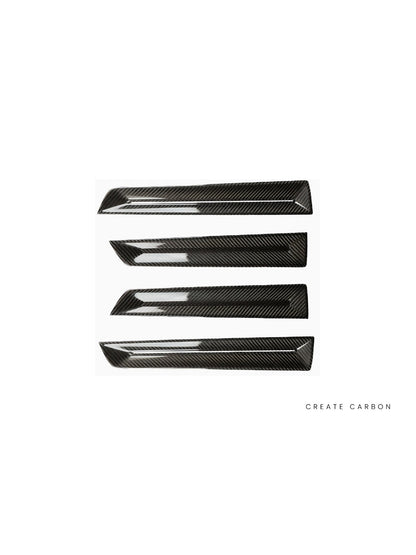 Door Panel Trim Set for Honda Civic Type R FL5 in dry carbon fiber
