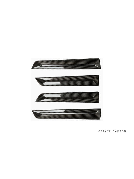 Door Panel Trim Set for Honda Civic Type R FL5 in dry carbon fiber