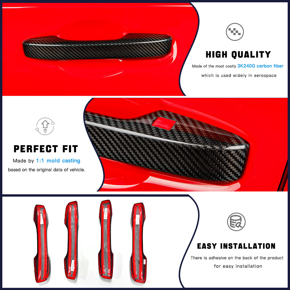 Create Carbon Dry Carbon Fiber Door Handle Covers for Honda Civic 11th Gen & Type R FL5