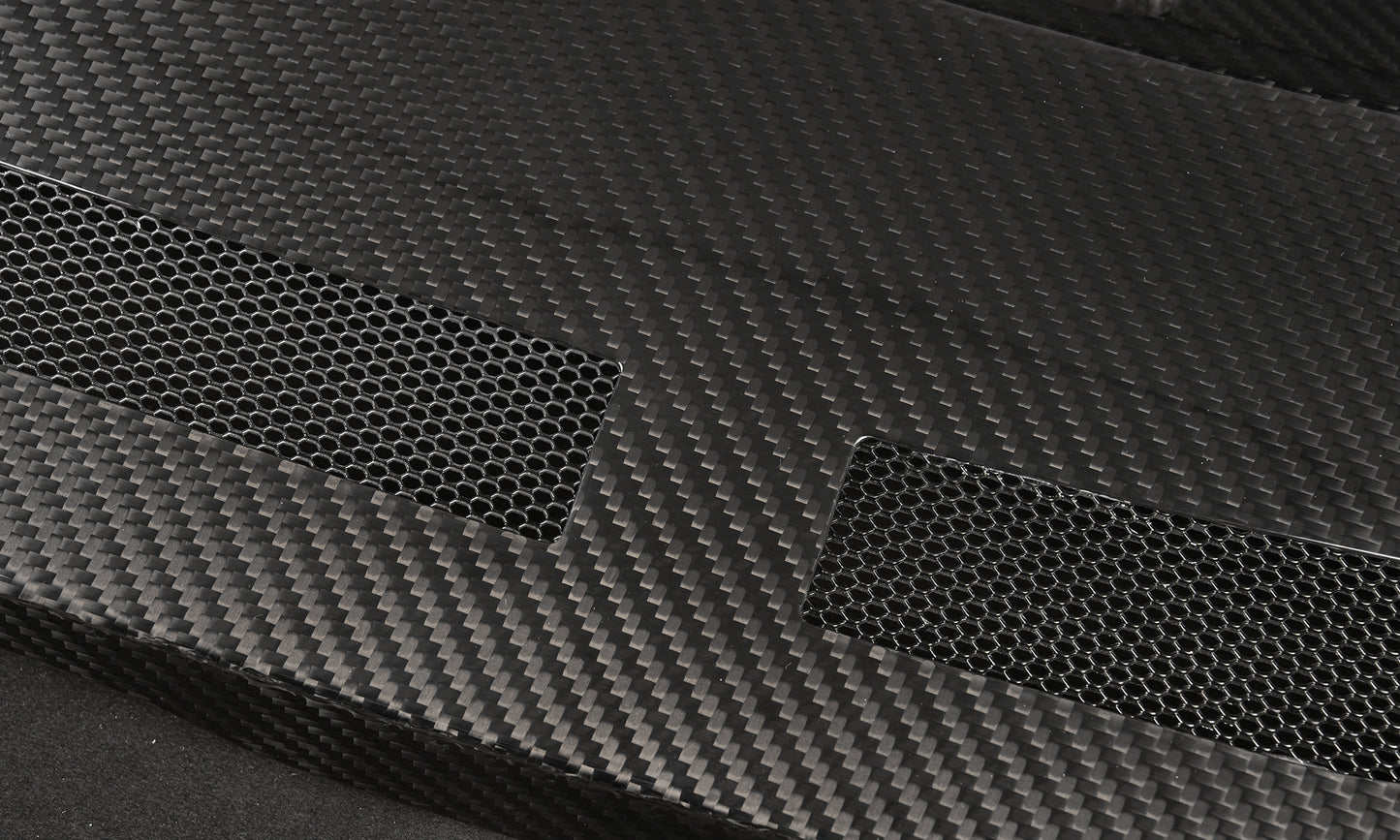 Create Carbon Dry Carbon Fiber Front Bumper Upper Grille Cover Replacement for HONDA CIVIC Type R FL5
