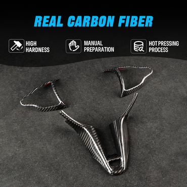 Real Carbon Fiber Steering Wheel Panel Cover For Hyundai Elantra N 2022+