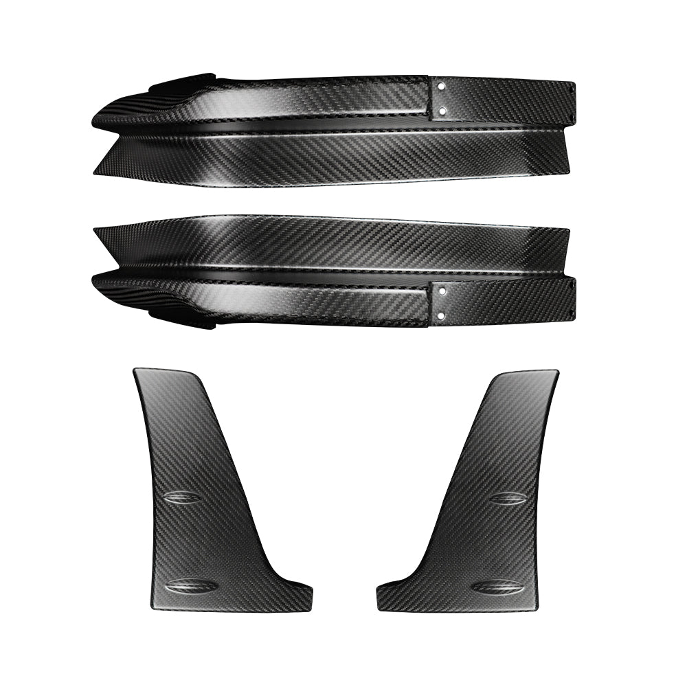 Create Carbon Dry Carbon Fiber Rear Bumper Splitters for HONDA CIVIC Type R FL5 2023-2025+