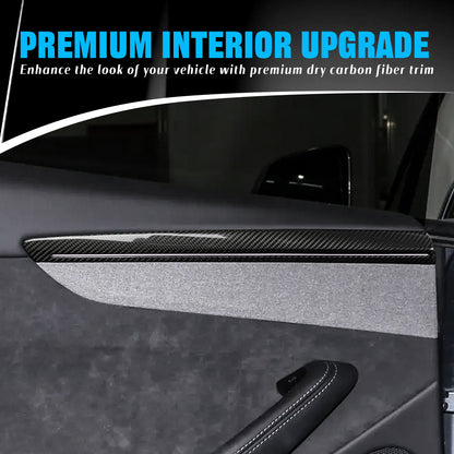 Dry Carbon Fiber Door Panel Trim Cover for Tesla Model Y (2025-2027+) | Standard, Premium, Performance | Juniper