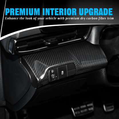 Real Dry Carbon Fiber Headlight Switch Panel Cover for Hyundai Elantra N 2022+ Interior Trim (LHD
