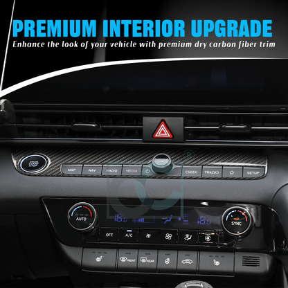 Create Carbon Dry Carbon Fiber Start Stop Button Trim for Hyundai Elantra N 2022+ (LHD)