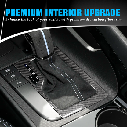 Dry Carbon Fiber Gear Shift Panel Cover for Hyundai Elantra N 2022+ (LHD)