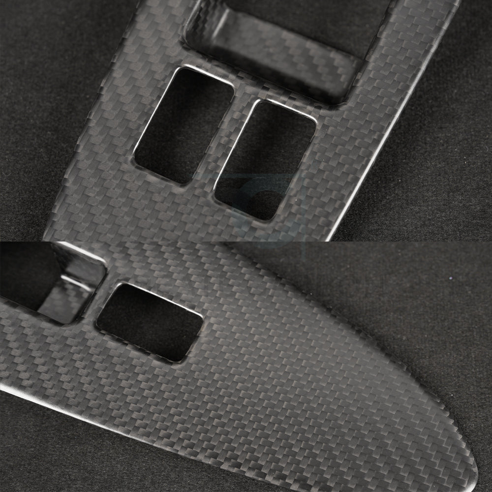 Create Carbon Dry Carbon Fiber Interior Door Window Lift Switch Panel Cover for Nissan Z RZ34